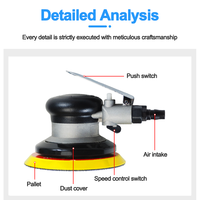 Pulidora Orbital Aleatoria de Aire de 5 Pulgadas Compatible con Chicago Pneumatic para Detallado de Automóviles