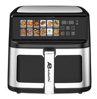 Freidora de Aire Anbolife de 11L de Gran Capacidad, Acero Inoxidable, 1800W, Pantalla Táctil Digital, 10 Menús Preestablecidos, Antiadherente, GS CE CB OEM