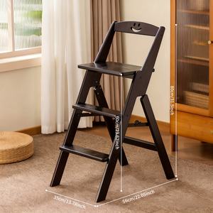 <span class=keywords><strong>Tabouret</strong></span> d'escalier et ottoman multifonctionnels pliables et modernes |   Chaise à dossier épaissi portable pour la maison et la cuisine, marchepied - Product Image 6