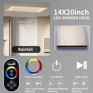 Uncoated Brass Multi Functions Thermostatic Concealed <strong>Shower</strong> <strong>System</strong> Ceiling Dual Rainfall <strong>Shower</strong> Heads <strong>System</strong> - Product Image 3