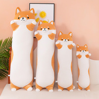 Peluche en coton Husky Corgi, jouet en peluche, oreiller en peau, doux, pour enfants, poupée éducative pour dormir, rembourrage en coton PP, 51-99 cm