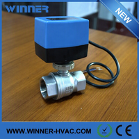 Vannes à boisseau sphérique motorisées Winvall Wra6320 220VAC en acier inoxydable SS304 316, actionnées électriquement, 2 voies, OEM
