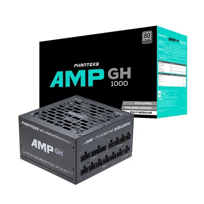 ใหม่ PHANTEKS AMP GH 1000W แหล่งจ่ายไฟแพลตตินัมโหมดเต็มรูปแบบ ATX3.0 Intel สีขาว PCI-E5.0รองรับซีรีย์ RTX40พาวเวอร์ซัพพลายพีซี