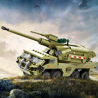 Wange 3510-3517 Askeri Ekipman Serisi Zırhlı Tank MOC Modeli Yapım Bloğu Oyuncak Seti Süsleri Erkek Çocuk Oyuncağı