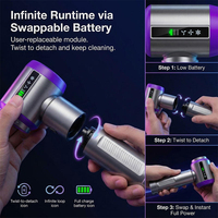 Aspiradora Inalámbrica 3 en 1 para Auto, 18000PA, 6000mAh, Soplador de Aire Eléctrico Portátil con Luz