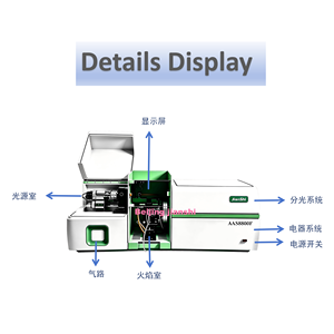 Spectrophotomètre à faisceau Beijing Jianshi AAS8800F pour l'analyse des métaux par <span class=keywords><strong>absorption</strong></span> <span class=keywords><strong>atomique</strong></span> (190-900 nm) - Product Image 4