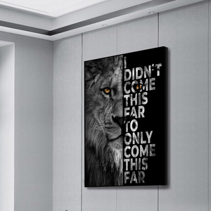 Peinture sur <span class=keywords><strong>toile</strong></span> d'art avec citation motivante sur les lions sauvages, affiches d'animaux noirs, impressions, art mural, image pour la décoration de bureau et de la maison - Product Image 3