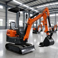 Livraison gratuite, mini-excavatrice de 1,2 tonne, moteur Kubota, excavatrice sur chenilles, petite excavatrice, CE EPA, directement de l'usine, garantie de 2 ans