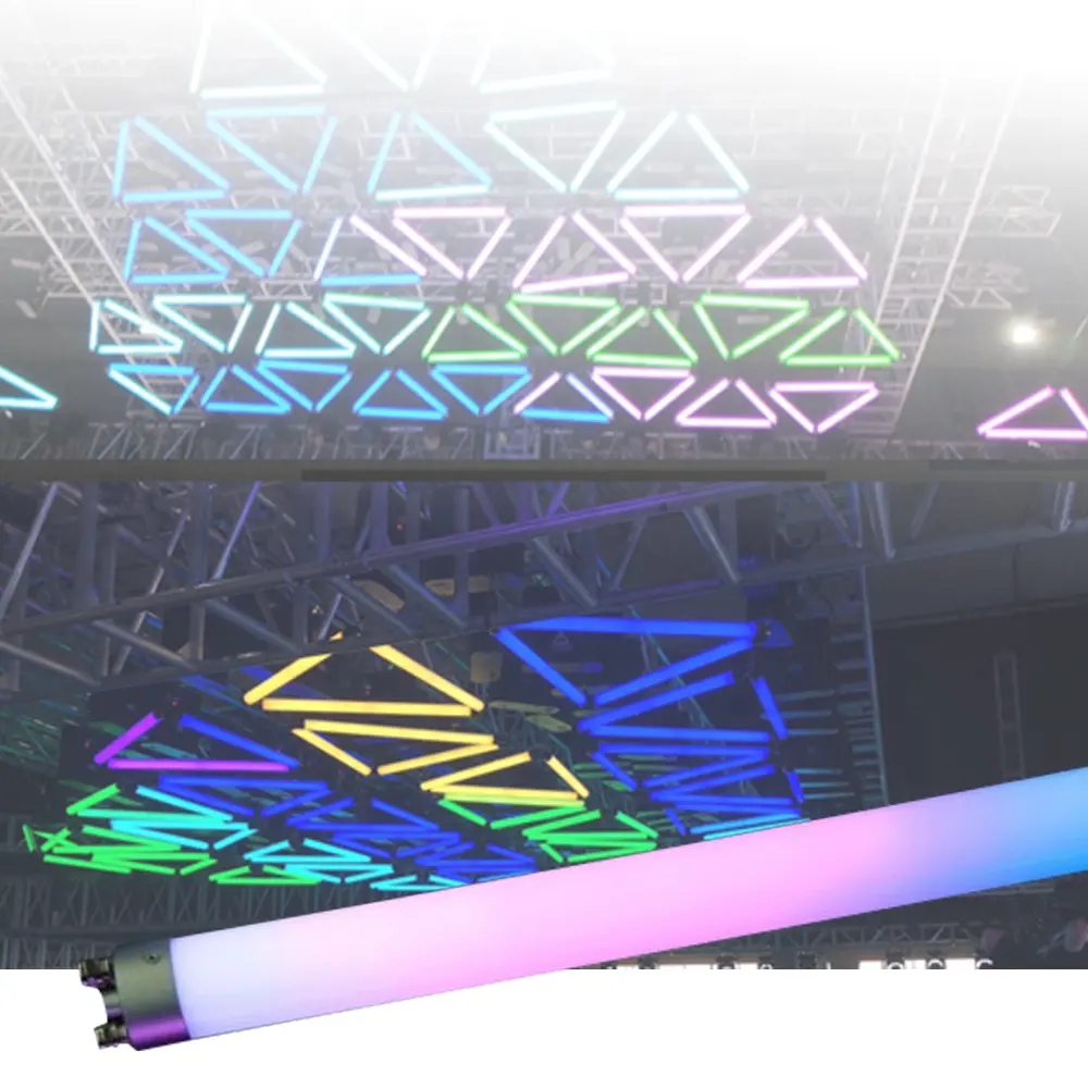 ไฟ LED เรืองแสง RGB ติดผนัง220V 60cm สีแสงบรรยากาศใช้สำหรับเวทียิมบาร์ตกแต่งงานปาร์ตี้