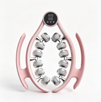 Nouveau masseur électrique portable multifonctionnel en forme d'anneau à 12 rouleaux réglable pour la sculpture des jambes et l'acupression des mains
