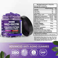 Compléments alimentaires pour adultes NAD+ Resvératrol Berbérine Biotine Gommes de collagène Kératine Zinc Vitamine K2 & D3 Cheveux Ongles Peau
