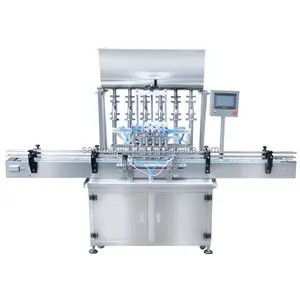 Automatic Stainless Steel Bottle Cream Paste Filling Capping Labeling Line Liquid Gel Material Oil Filler Machine