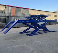 CE dört tekerlekli Aligner kaldırıcı ile 4000KG Ultra ince hizalama araba asansör otomobil hidrolik makaslı kaldırma