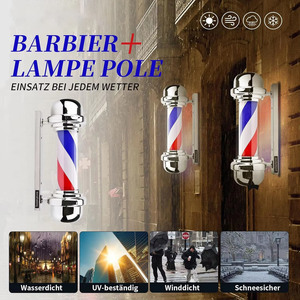 American stars Barber Pole waterproof LED <b>light</b>-up <b>sign</b> red white and blue striped wall-mounted barber pole UK\US\AU\EU plug - Product Image 2