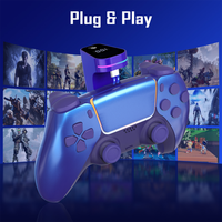 Batterie rechargeable LED RGB pour manette PS5, chargeur externe à clipser, 2000 mAh
