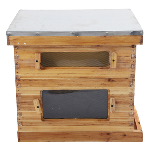 Nouveau Kit de démarrage pour ruche Langstroth 20 cadres, en bois de cèdre enduit de cire d'abeille, avec 1 ruche profonde et 1 ruche moyenne, et fenêtres transparentes en acrylique - Product Image 4