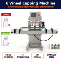 Machine de scellage par induction électrique automatique à 6 roues XUANHUA pour bouteilles en plastique, verre et bois - Écologique