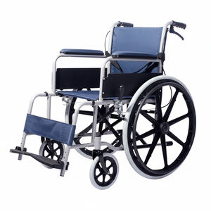 Fauteuil roulant manuel pliant handicapé de haute qualité et bon marché avec cadre en acier pour la physiothérapie pour handicapés - Product Image 1