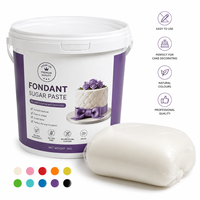 Pâte à sucre comestible en gros, pâte de gomme blanche pure et couleurs personnalisées pour la modélisation de gâteaux et la pâte à fleurs