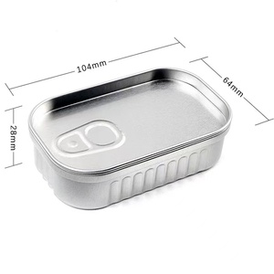 <span class=keywords><strong>Petite</strong></span> boîte <span class=keywords><strong>en</strong></span> fer blanc avec anneau de traction, rectangulaire, facile à ouvrir, réutilisable, style <span class=keywords><strong>sardine</strong></span> - Product Image 3