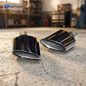Puntas de escape cuádruples ovaladas grandes de acero inoxidable 304 para Audi A3 A4 A5 A6 A7, estilo RS, reemplazo de tubo de escape, mejora del sistema de escape - Product Image 6