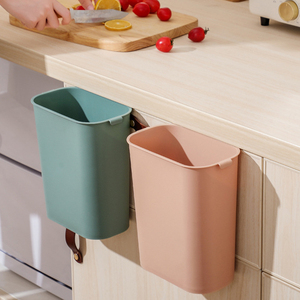 Kitchen Small Trash Can Wall Mounted Trash Bin Household Plastic Hanging Trash Cans For Household