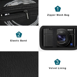 Estuche EVA para <span class=keywords><strong>Sony</strong></span> <span class=keywords><strong>RX100</strong></span> Series-Bolsa rígida impermeable a prueba de golpes con bolsillo de malla y banda elástica - Product Image 4