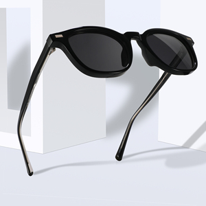 Gafas de sol redondas de acetato 2025, gafas de sol Vintage de alta calidad para mujer, gafas de sol polarizadas con logotipo personalizado de lujo para hombre - Product Image 6