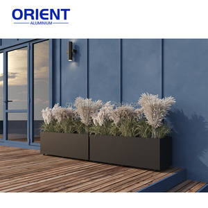 Jardinières rectangulaires <span class=keywords><strong>de</strong></span> grande taille personnalisées en direct d'usine, pots <span class=keywords><strong>de</strong></span> fleurs en métal pour jardin extérieur - Product Image 3