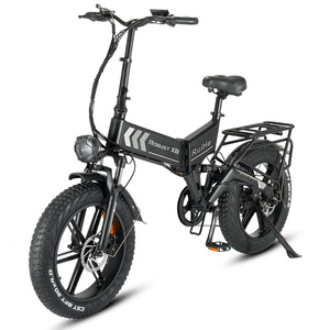 Ruihe X8 vélo électrique pliable de 20 pouces avec frein à disque de moteur de moyeu arrière 15ah batterie au Lithium gros pneu vélo électrique pliant - Product Image 4