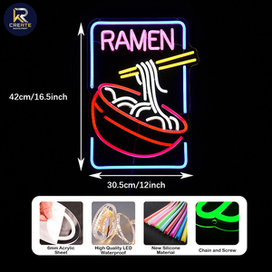 Giao Hàng Nhanh Chóng Ramen Mì LED Đèn Neon Tường Trang Trí Nội Thất Neon Ánh Sáng up Dấu Hiệu Màu Neon Dấu Hiệu Cho Nhà Hàng Ramen Cửa Hàng Cửa Sổ - Product Image 3