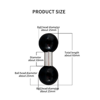 Support de tablette rotatif à 360 degrés en alliage d'aluminium N-STAR 230U, compatible universellement, adapté pour la fixation d'un dôme de caméra, extension de support 25 mm