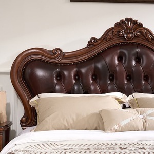Set Kamar Tidur Mewah Klasik Gaya Amerika Furnitur Hotel Bintang Villa Rumah Furnitur Kamar Tidur Kayu Kulit Tempat Tidur Ukuran King - Product Image 3