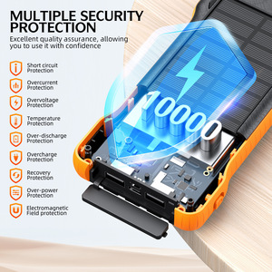 ZL-910 พาวเวอร์แบงค์พลังงานแสงอาทิตย์ 10000mAh ช่องเสียบ USB Type-C คู่ พร้อมไฟฉาย LED สำหรับใช้งานกลางแจ้ง - Product Image 5