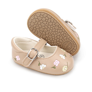 Zapatos Casuales de Piel Sintética para Niña Pequeña, Zapatos de Vestir con Estampado de Flores para Bebés que Empiezan a Caminar - Product Image 5