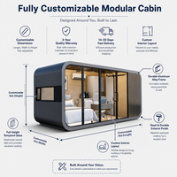 Maison mobile moderne et durable, préfabriquée en acier, villa modulaire, maison d'hôtes, bureau de jardin, prête à vivre