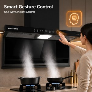 <span class=keywords><strong>Campana</strong></span> <span class=keywords><strong>extractora</strong></span> <span class=keywords><strong>plana</strong></span> de 900 mm para montaje en pared, triple succión superior y lateral, motor DC Inverter, presión estática de 1000 Pa - Product Image 3