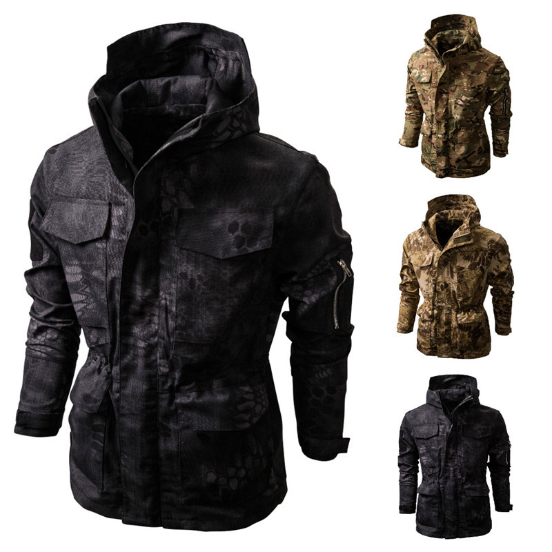 Softshell taktik erkekler M65 alan ceket çok cep açık Woodland orman ceket