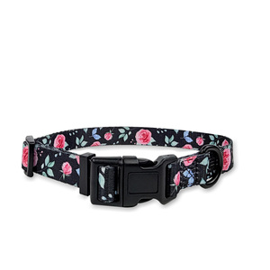 Collar Moderno para Perro de Nailon a Rayas con Cierre de Hebilla Ajustable, Patrón Azul, Rosa y Verde Azulado, para Todas las Estaciones - Product Image 1