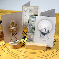 Carte de tarot de déesse Oracle imprimée de logo personnalisé pour ensemble de guide-ruban en feuille d'or emballé dans un carton d'art en papier durable
