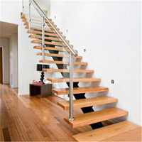 Escalier moderne en métal à poutres carrées pour résidences, escalier intérieur en métal sur mesure