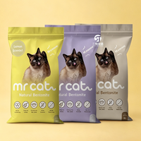 Sac d'emballage robuste pour litière pour chat, en nylon épaissi et feuille d'aluminium, résistant à l'humidité, fond plat, qualité alimentaire, pour supermarché