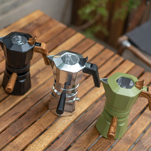 Juego de Cafeteras Moka Estilo Italiano para el Hogar y Jardín, Cocina y Mesa, Cerámica, Vidrio, Metal, <span class=keywords><strong>Cafetera</strong></span> y Tetera - Product Image 3