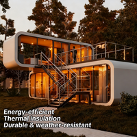 Hôtel Villa de Chambre Mobile Préfabriquée, Petite Maison Modulaire Préfabriquée Moderne en Capsule Conteneur avec Meubles et Cuisine