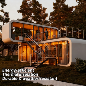 Prefab di động viên nang phòng khách sạn biệt thự nhỏ hiện đại Pod viên nang container nhà đúc sẵn nhà mô-đun với đồ nội thất nhà bếp - Product Image 2