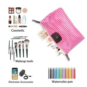 Sacs à maquillage personnalisés en gros, petits, portables, sacs à cosmétiques de voyage, mode, néoprène, nylon, imperméable, pochette à cosmétiques - Product Image 4