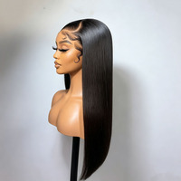 Perruques Lace Front en Cheveux Humains Brésiliens Bruts Pas Chères, Perruques Droites Naturelles en Cheveux Humains pour Femmes Noires, Perruques Frontales HD en Cheveux Humains