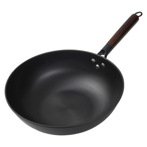 Wholesale High Quality <strong>Iron</strong> <strong>Cast</strong> Wok Cooking Cookware <strong>Cast</strong> <strong>Iron</strong> <strong>Traditional</strong> Chinese Wok Pan with Wooden Handle - Product Image 2