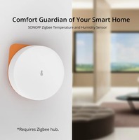 Capteur d'humidité de température Zigbee SNZB-02P SONOFF, hygromètre thermomètre intérieur avec alerte, fonctionne avec Alexa et Google Home