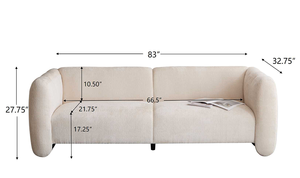 3-Seater Convertible Square Boucle <b>Sofa</b> <b>Bed</b> Set Wave Design for Living Room Bedrooms Apartment Office - Product Image 6